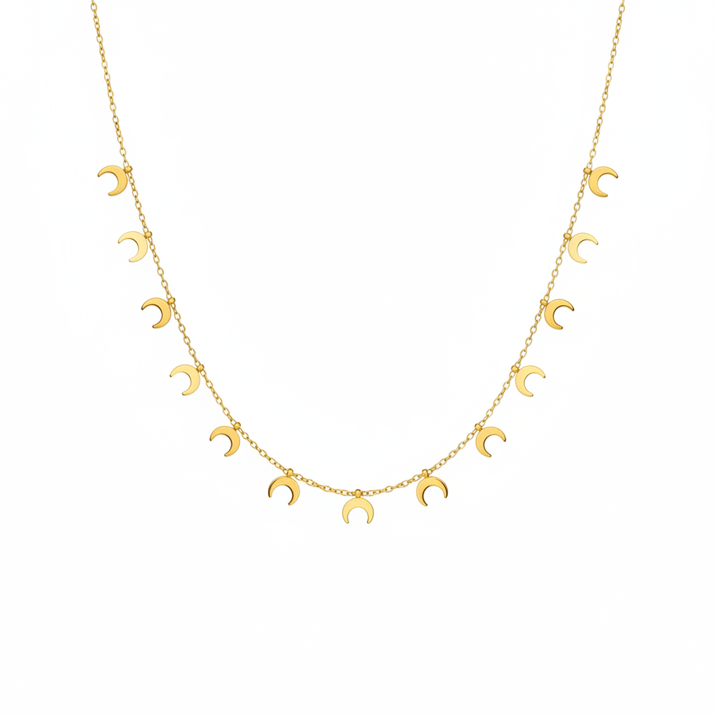 Collana lune crescenti in 2 colori