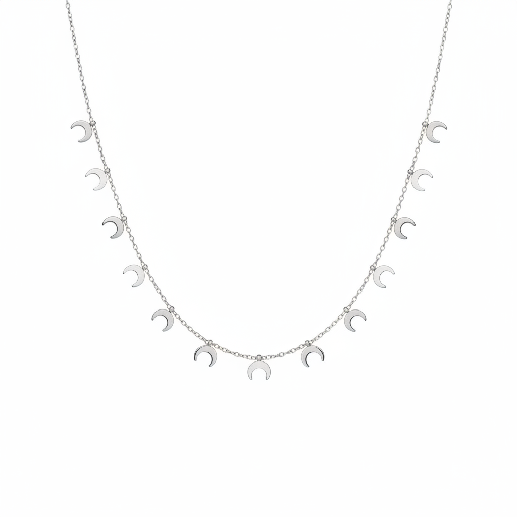 Collana lune crescenti in 2 colori