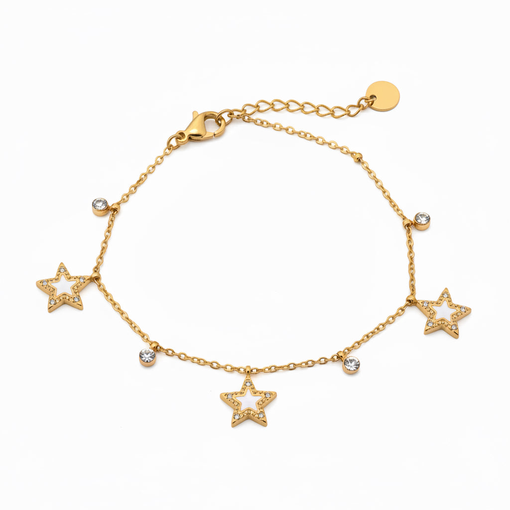 Bracciale stelle perlate
