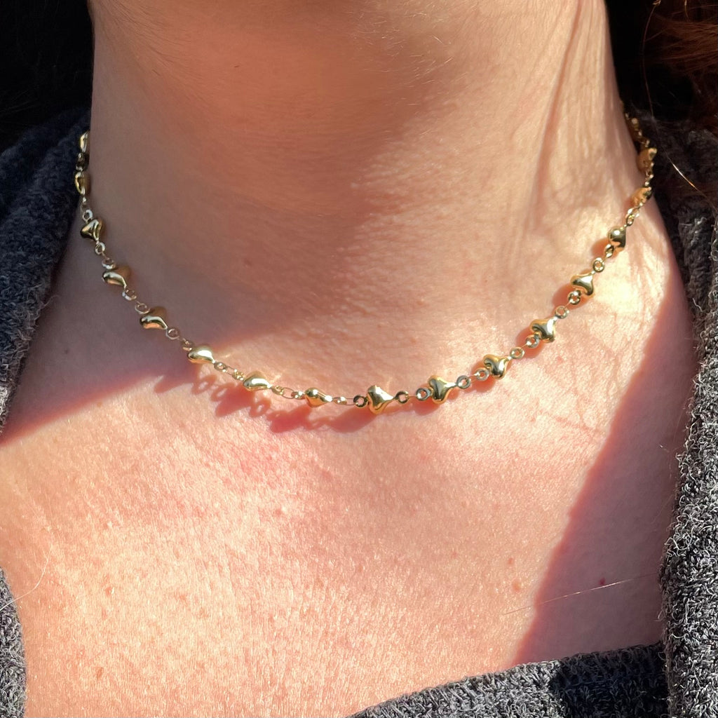 Collana cuori sonagli in 2 colori