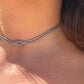 Collana nodo lavorato in 2 colori