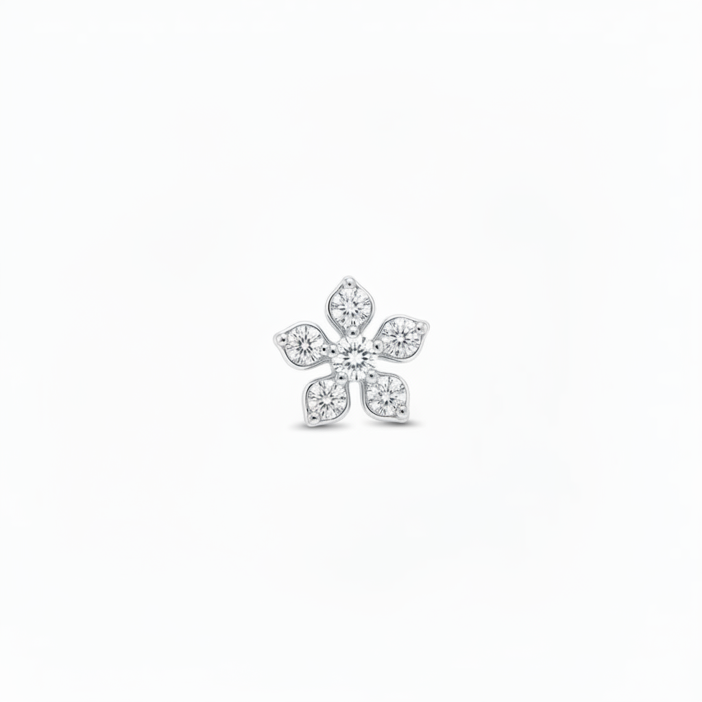 Orecchino fiore in 2 colori