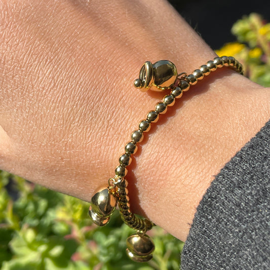 Bracciale tre campanelle in 2 colori