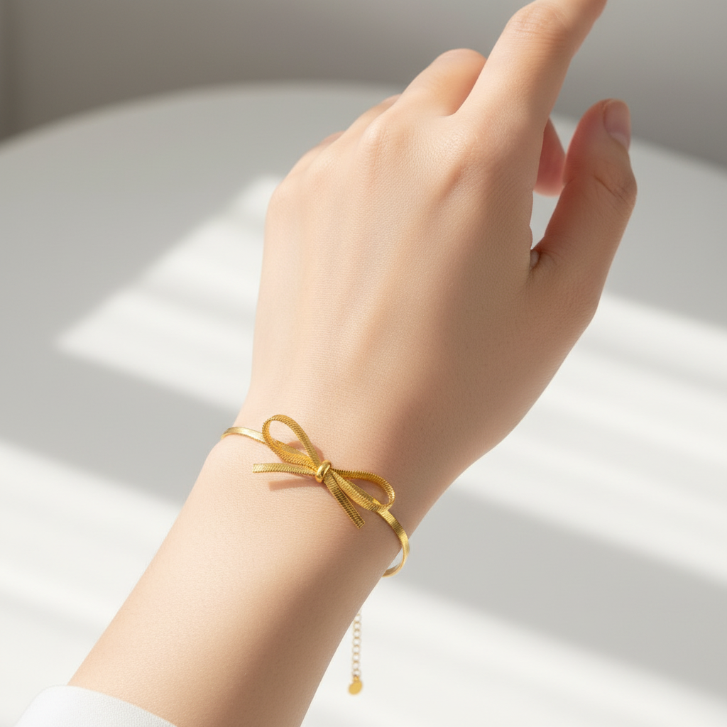 Bracciale fiocchetto in 2 colori