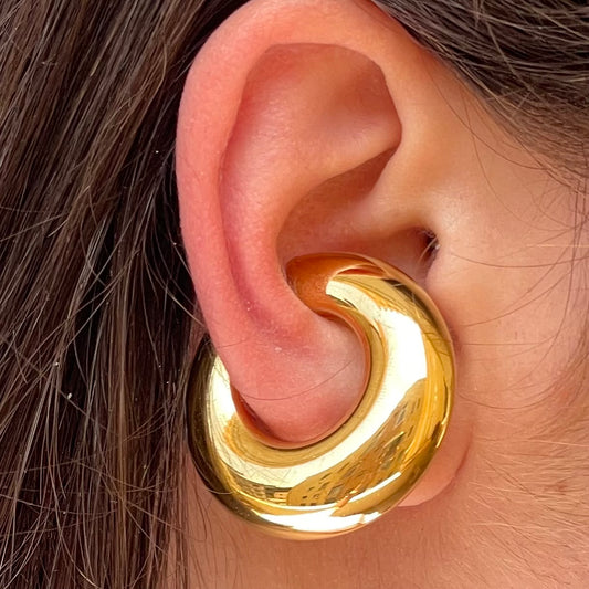 Ear cuff liscio grande doppio in 2 colori