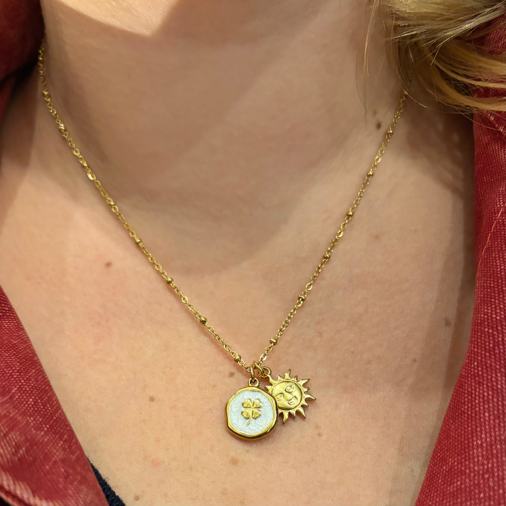 Collana pallini in 2 colori