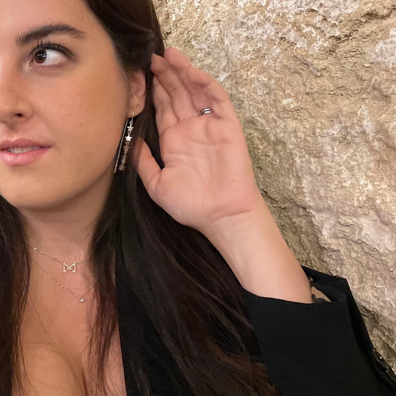Orecchino pendente stelle cadenti