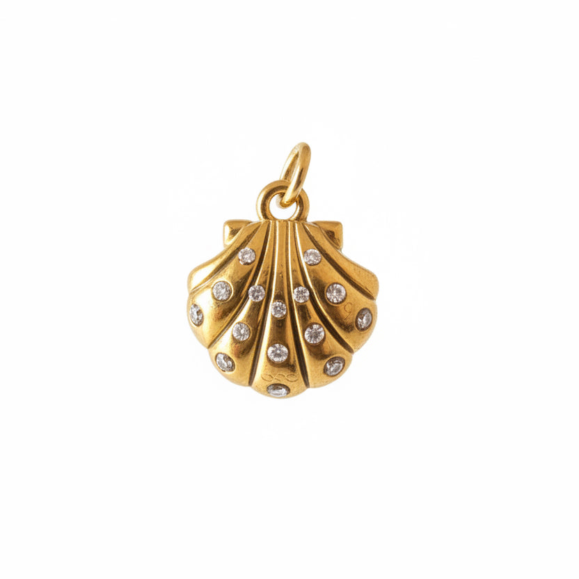 Charm conchiglia glitter