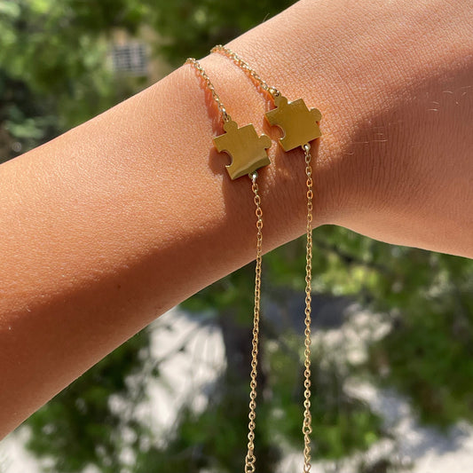Bracciali puzzle in 2 colori