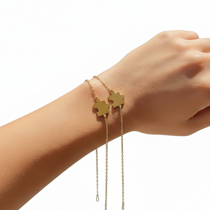 Bracciali puzzle in 2 colori
