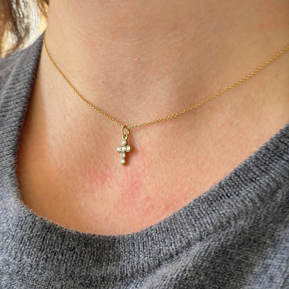 Collana croce in 2 colori