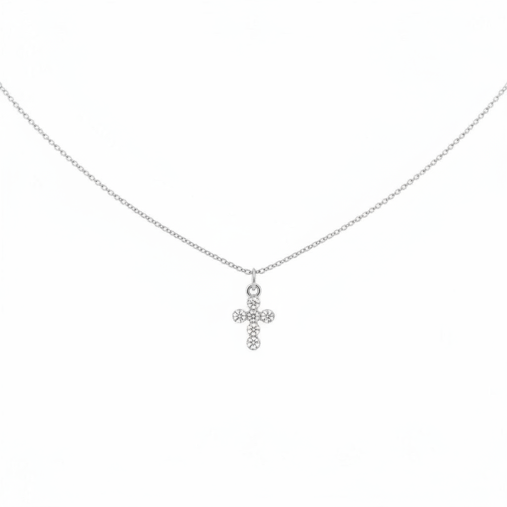 Collana croce in 2 colori