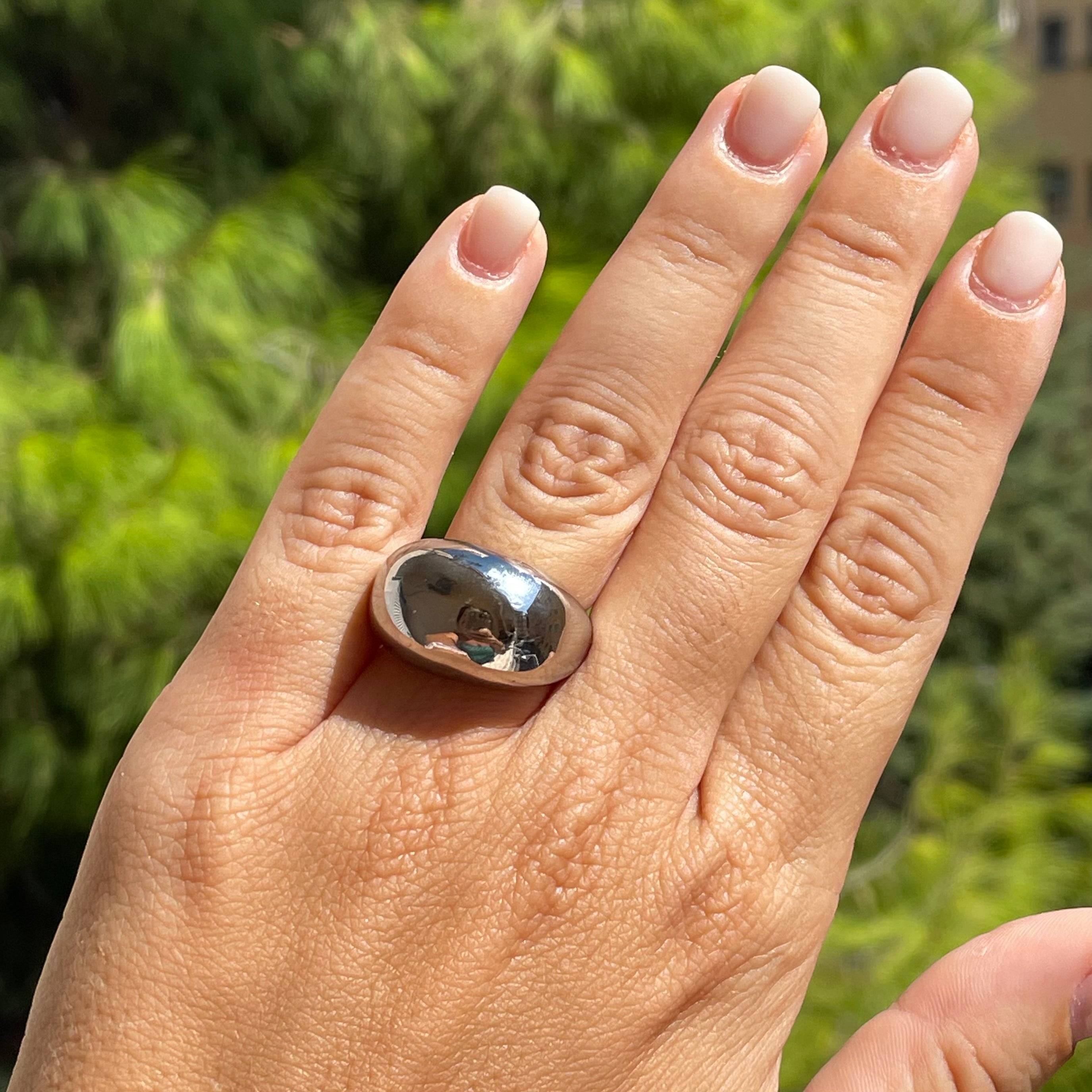 Anello bold lucente in 2 colori