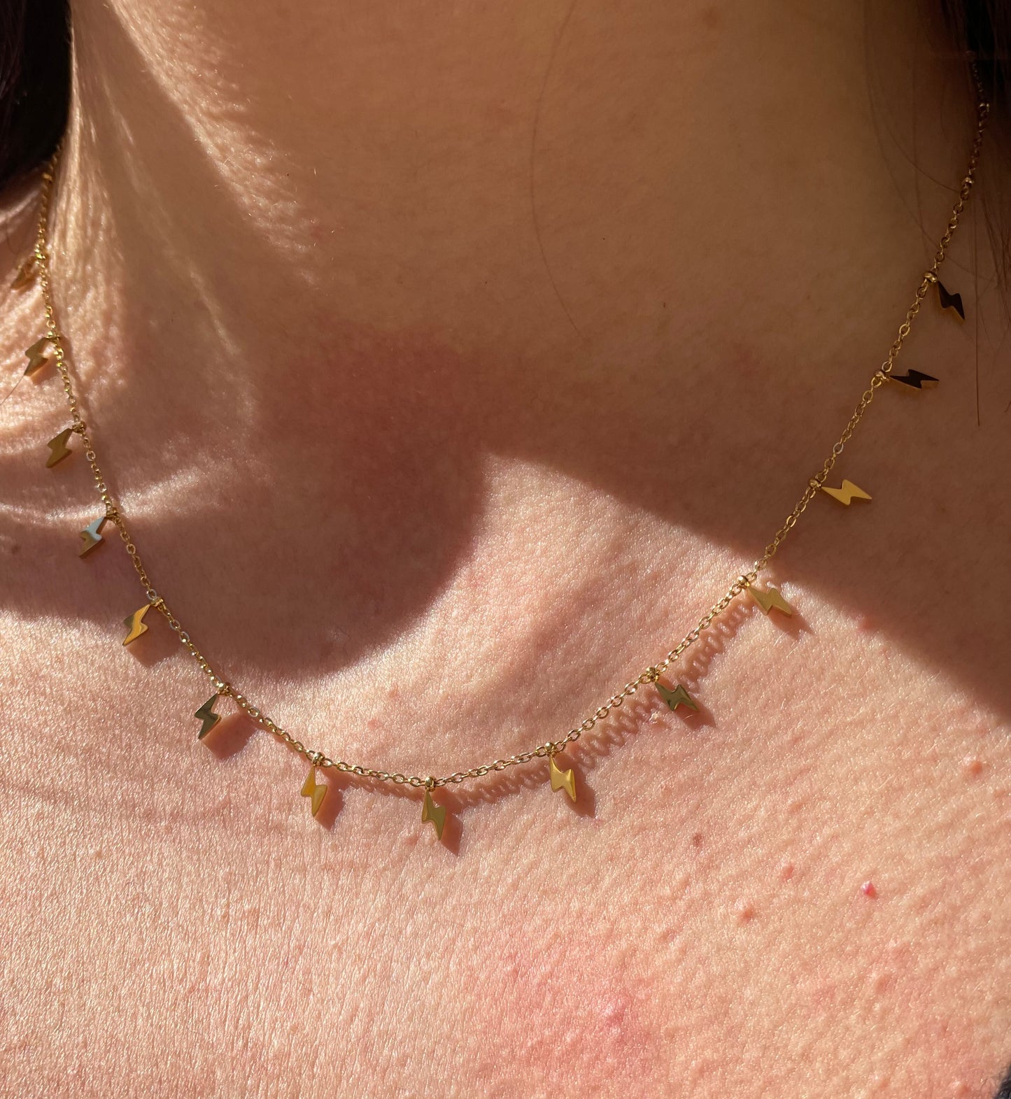 Collana con fulmini in 2 colori