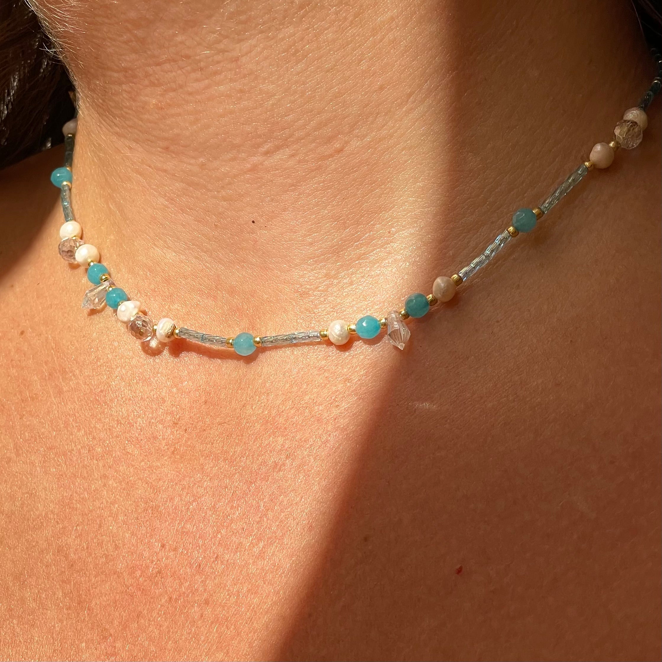 Collana Cristallina in 2 colori