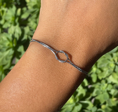Bracciale nodo largo in 2 colori