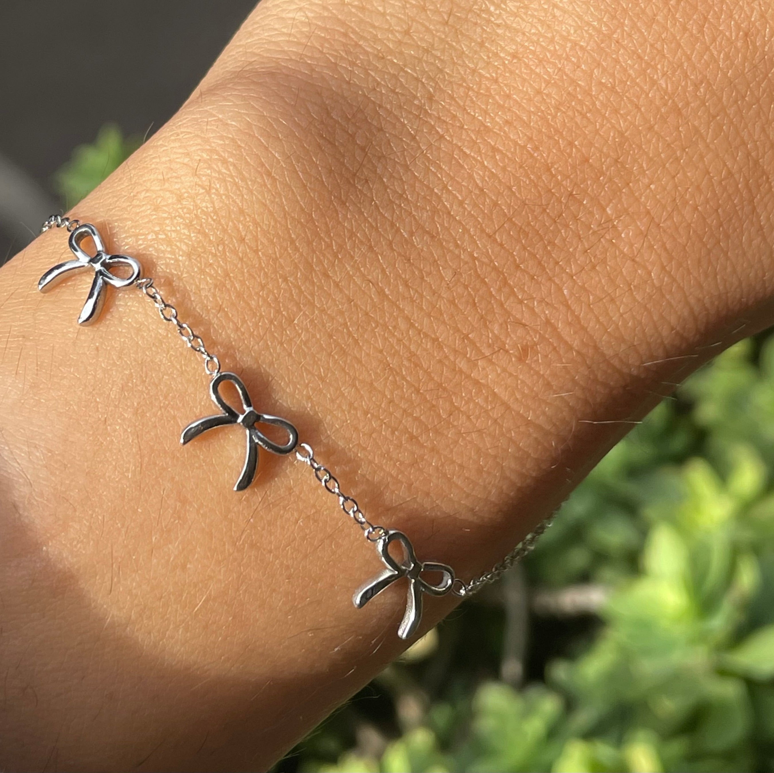 Bracciale tre fiocchetti in 2 colori