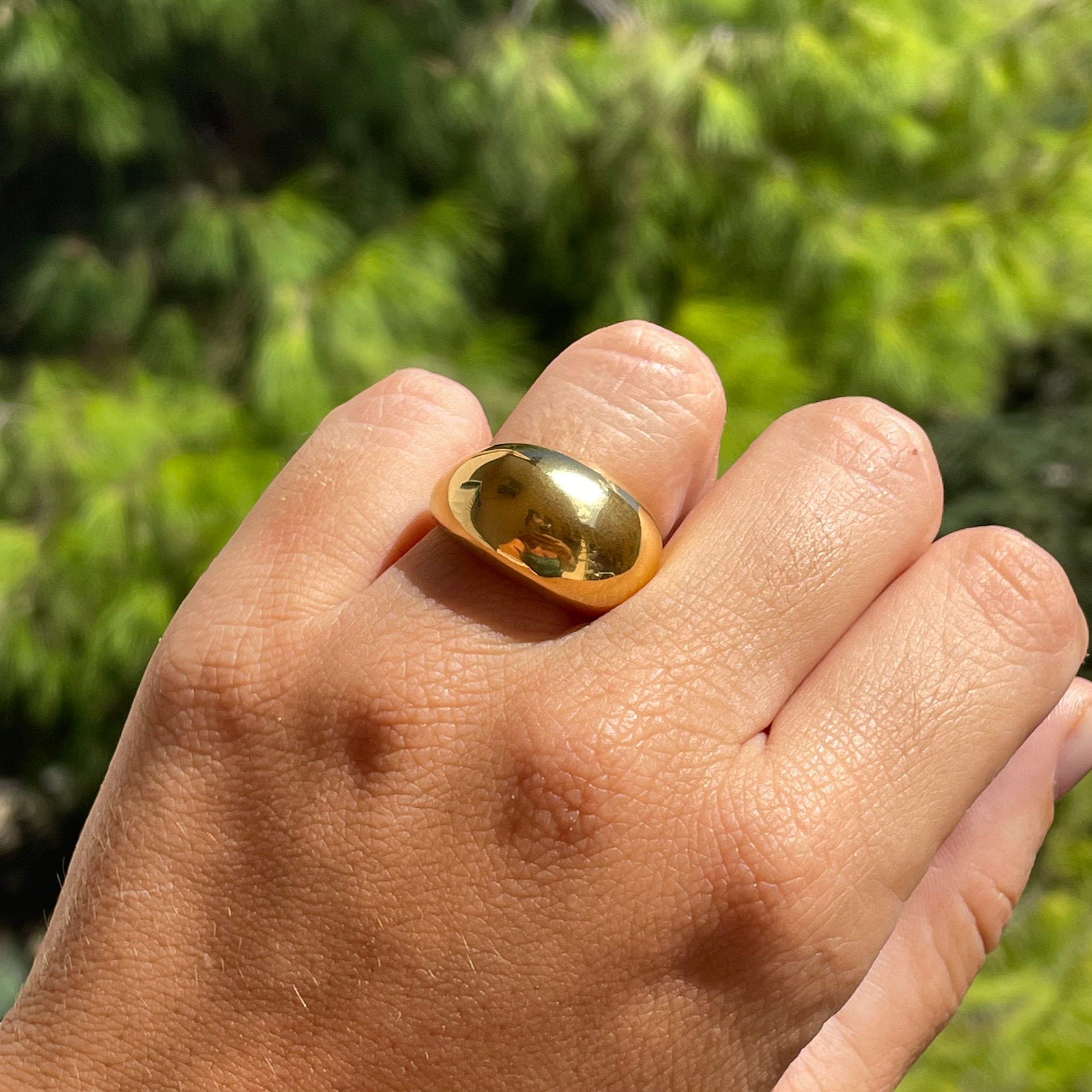 Anello bold lucente in 2 colori