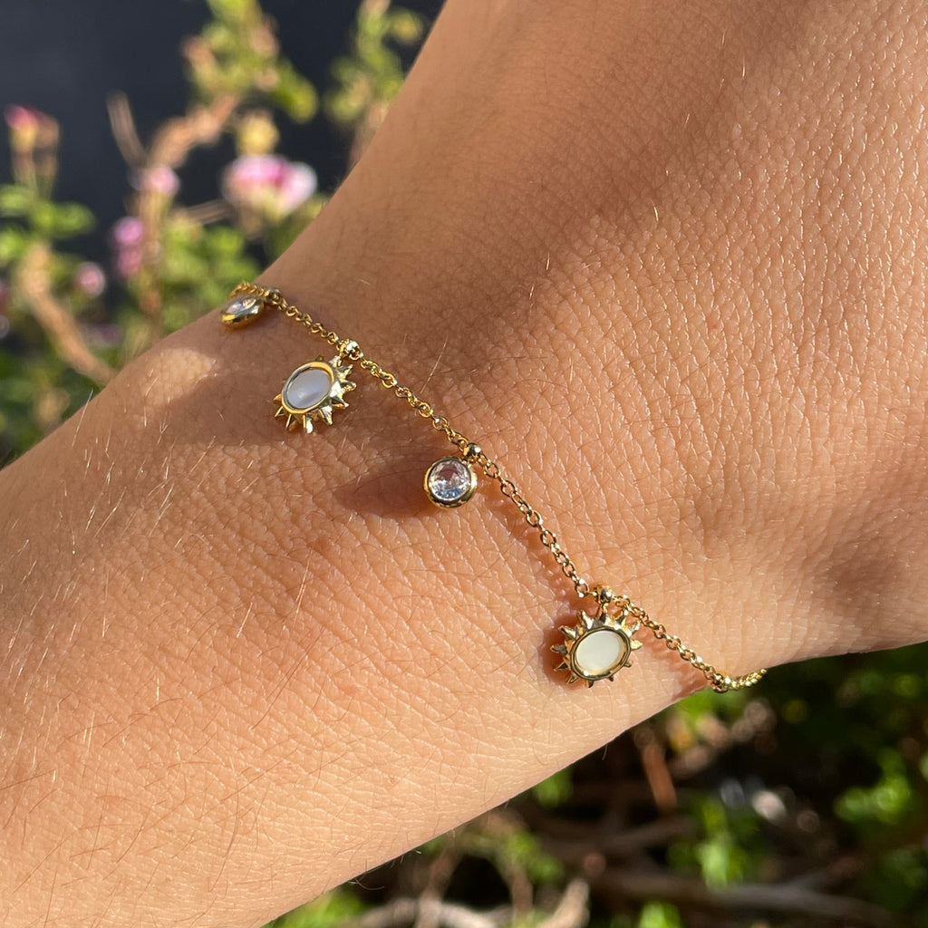 Bracciale sole perlato