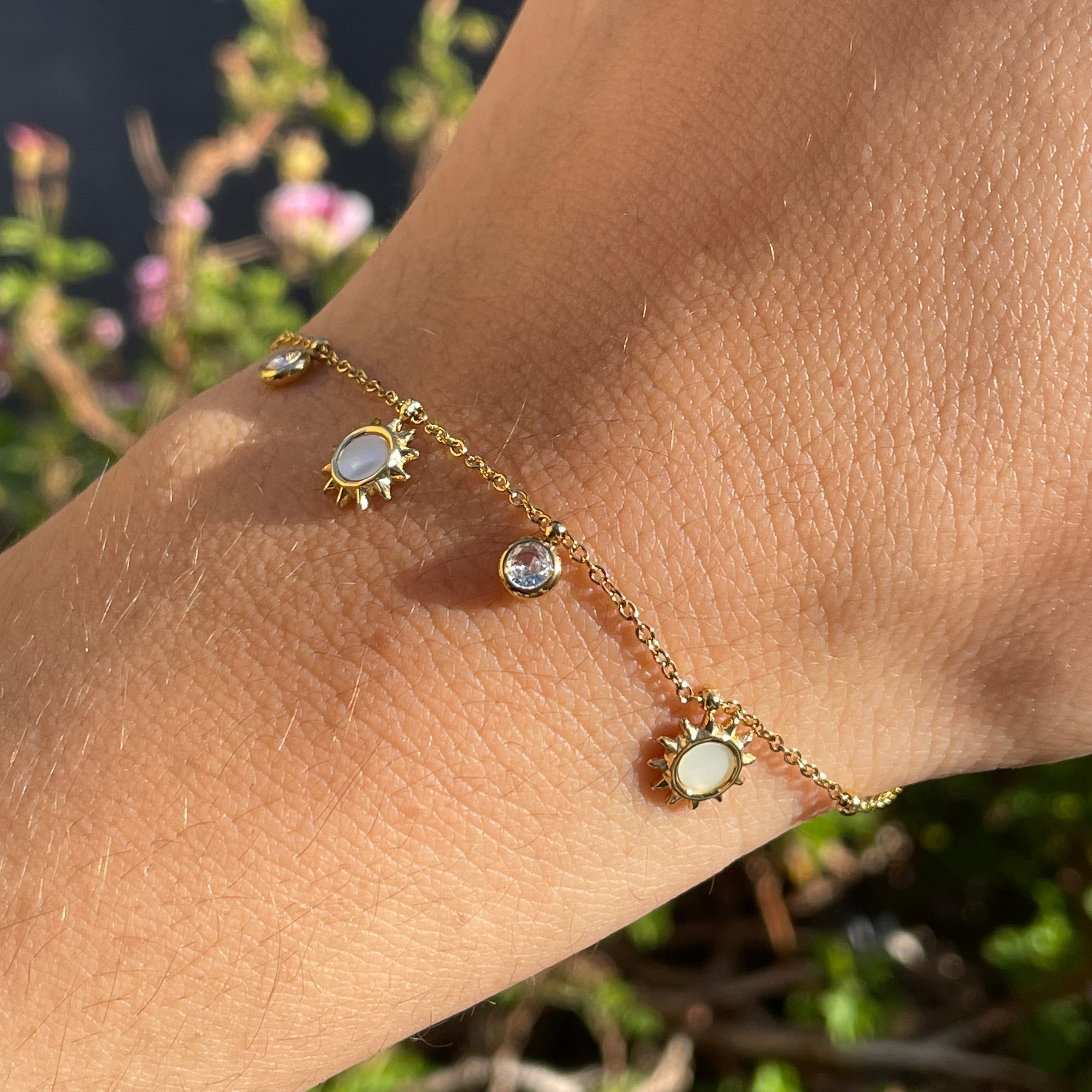 Bracciale sole perlato