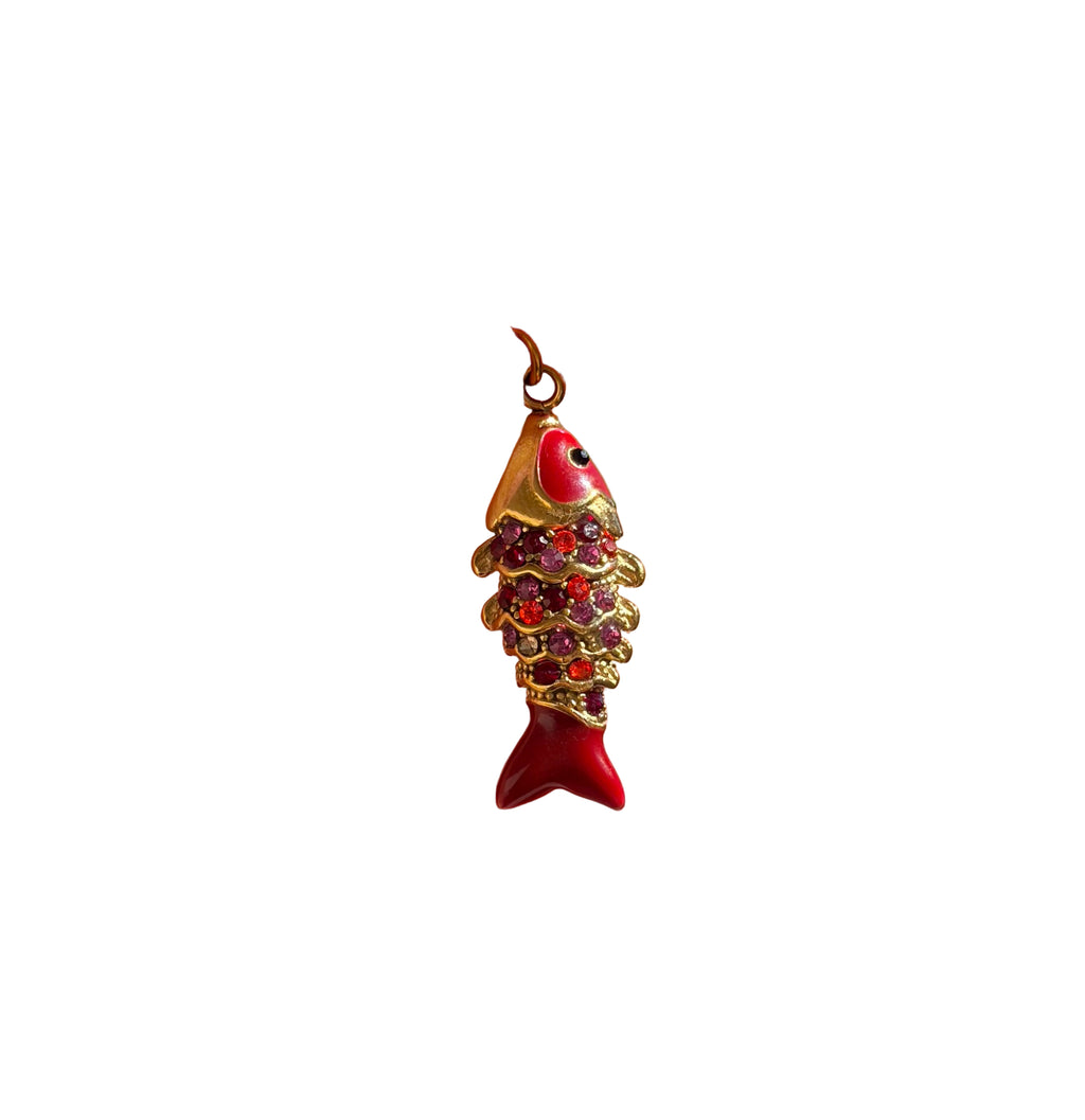 Charm Pesce rosso glitter