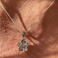 Collana fiore con zirconi