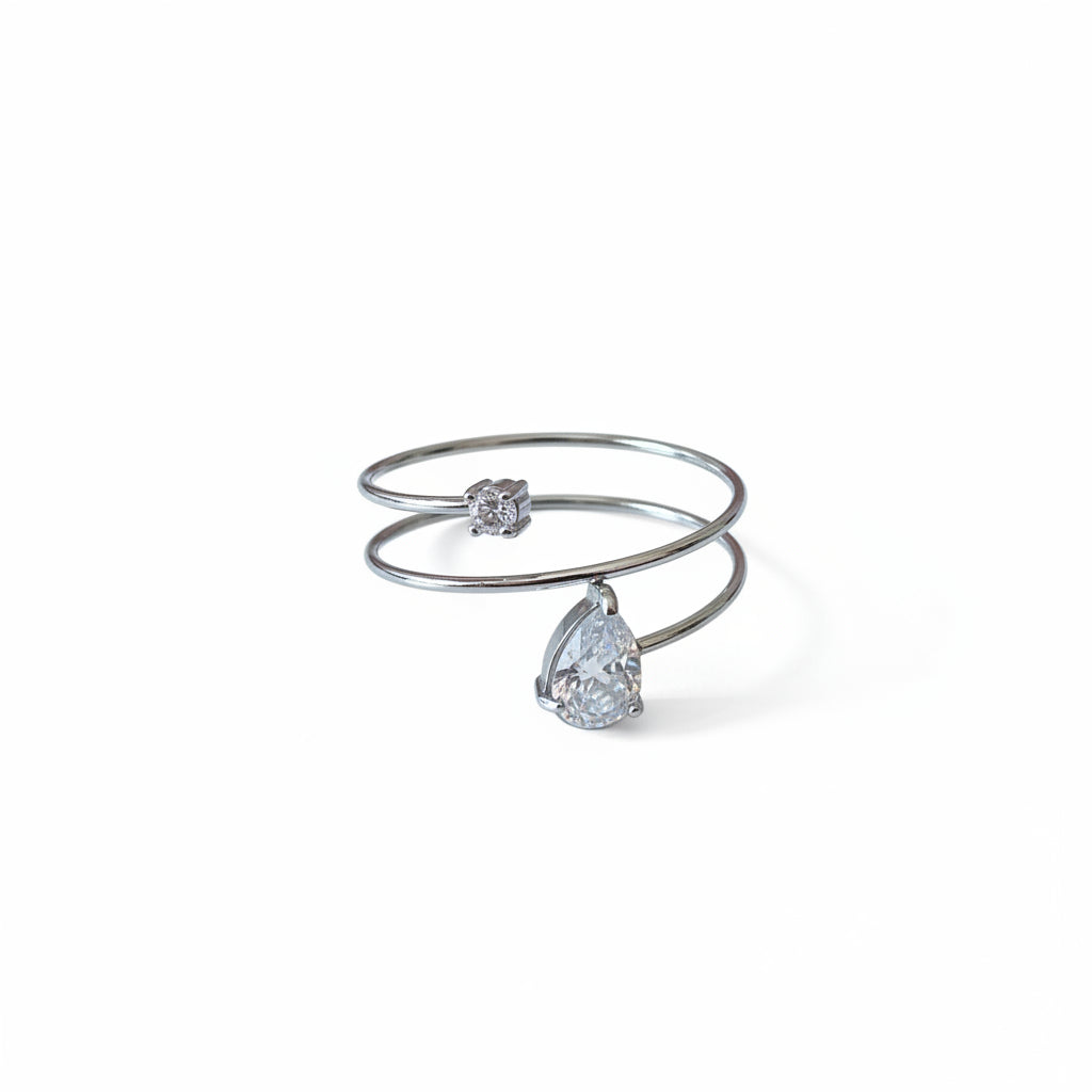 Anello goccia sparkling