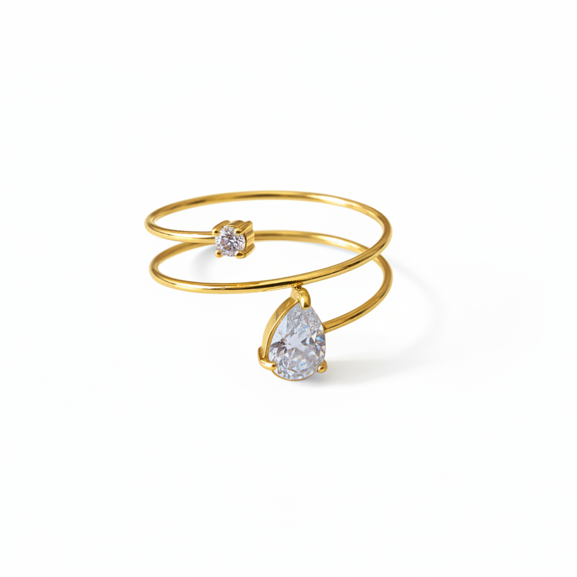 Anello goccia sparkling