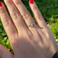 Anello ovale perlato