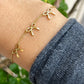 Bracciale tre fiocchetti in 2 colori