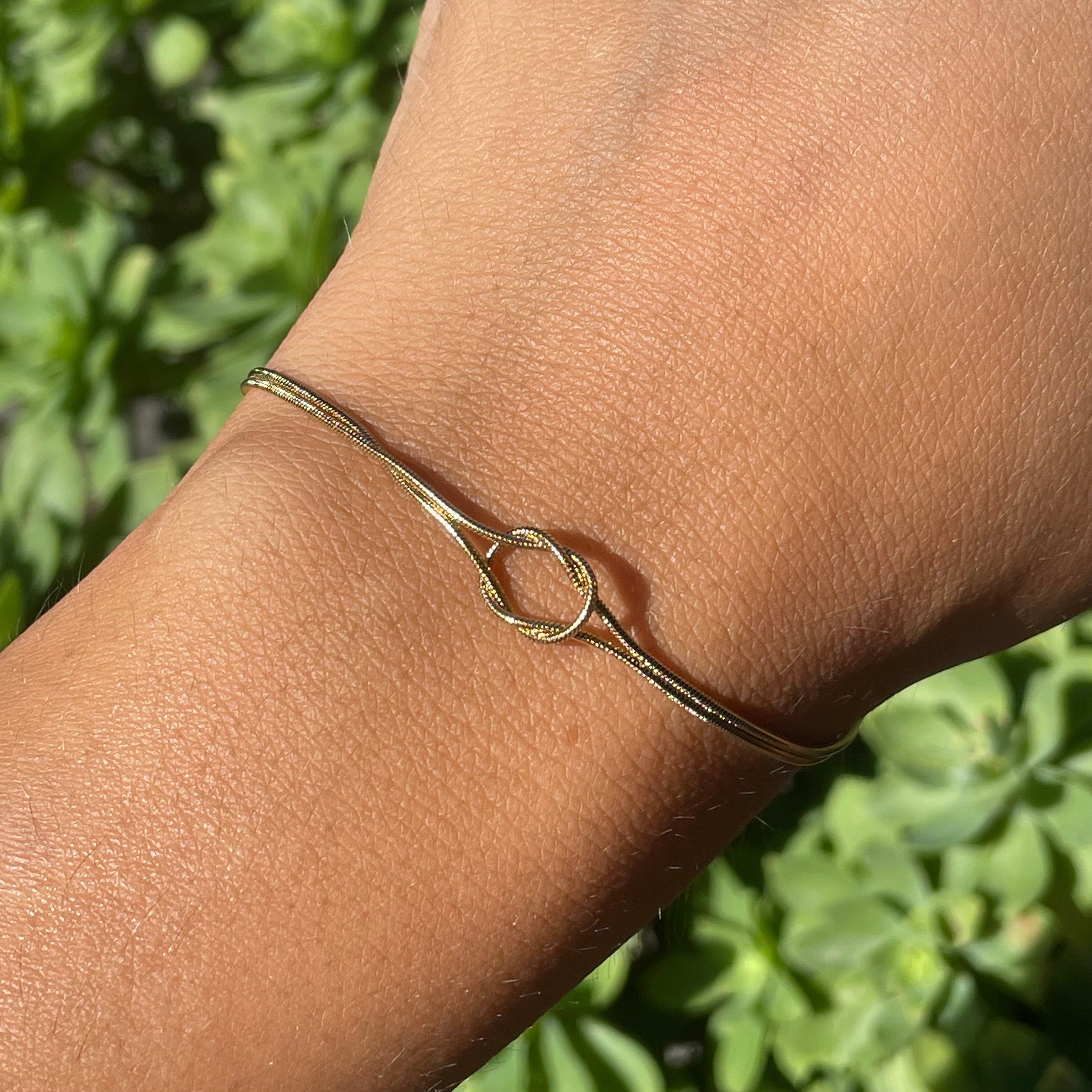 Bracciale nodo largo in 2 colori
