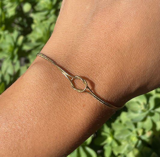 Bracciale nodo largo in 2 colori