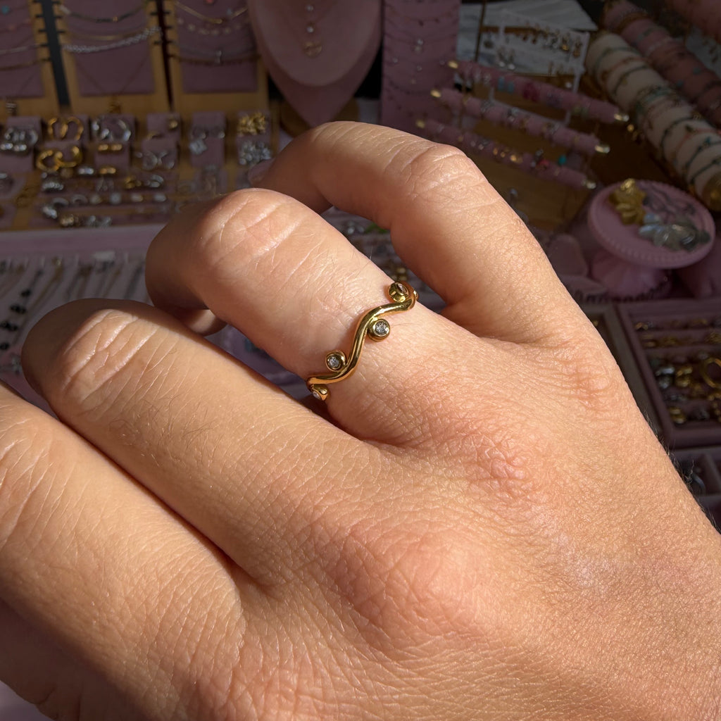 Anello luce ondeggiante in 2 colori