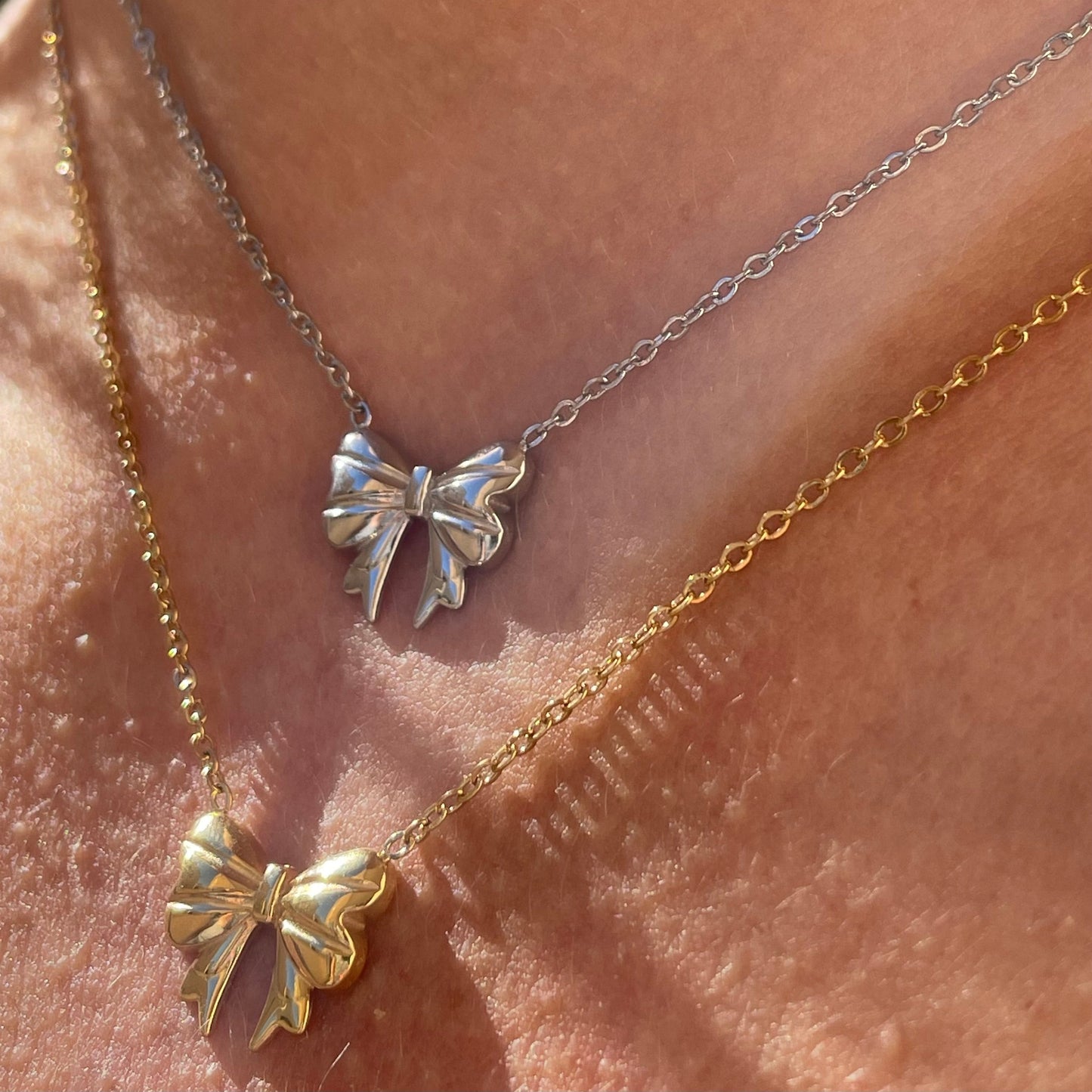 Collana fiocco in 2 colori