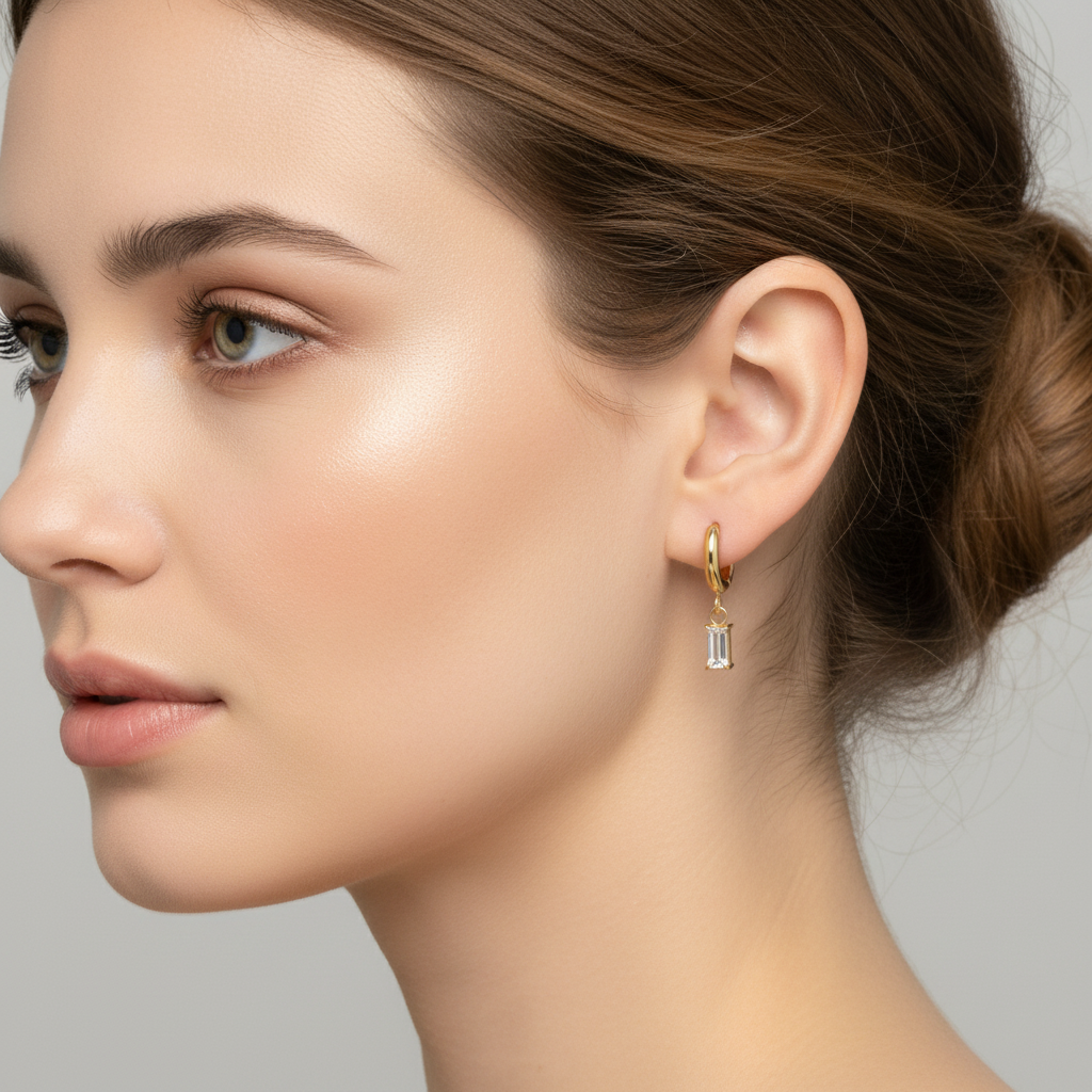 Orecchino rettangolino in 6 colori