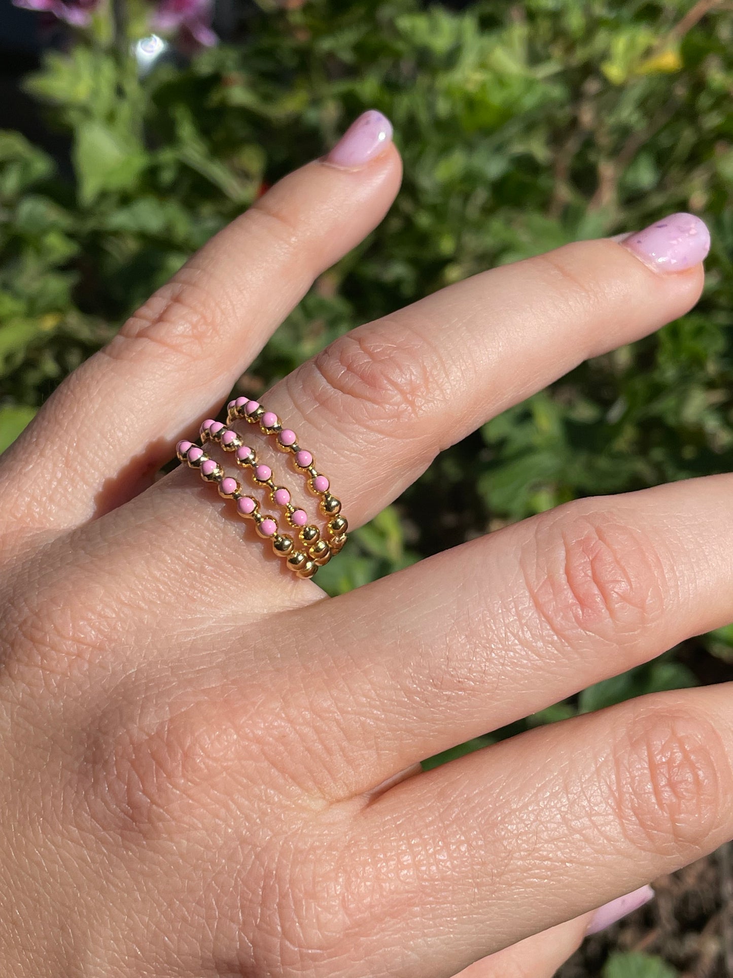 Anello a tre fasce in 7 colori