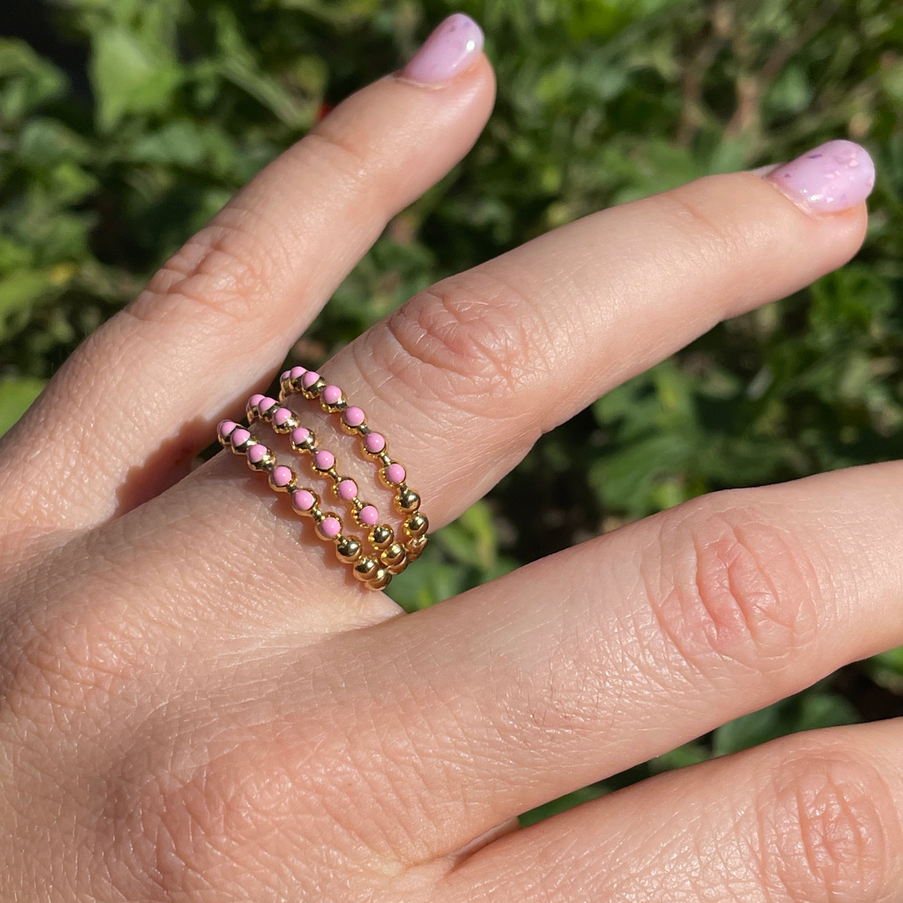 Anello a tre fasce in 7 colori