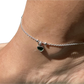 Cavigliera con cuori pendenti in 3 colori