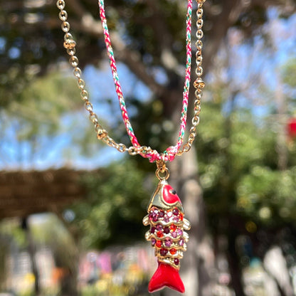 Collana pesce tropicale in 4 colori
