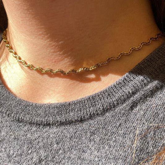 Collana ondulata in 2 colori