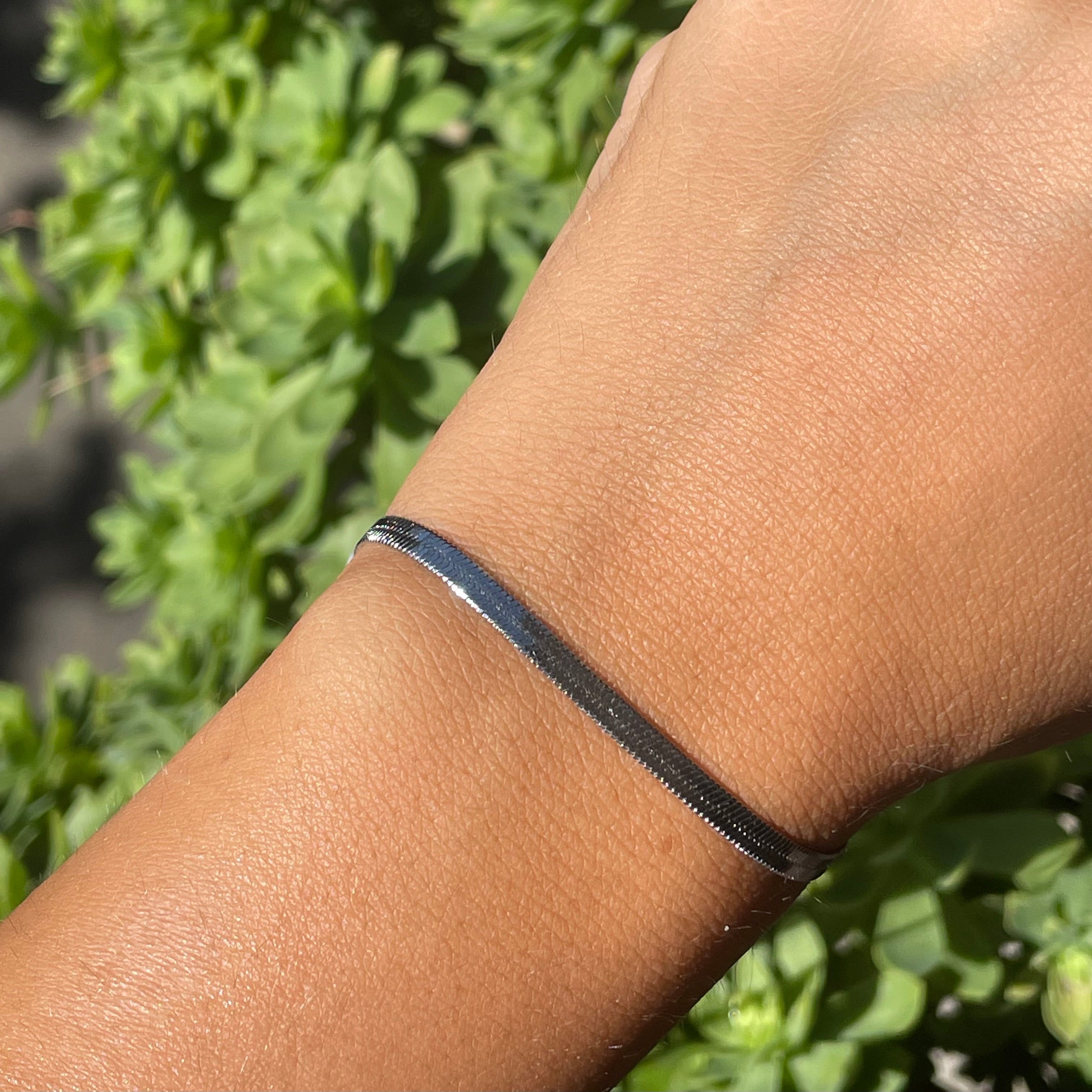 Bracciale snake piatto in 2 colori