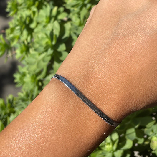 Bracciale snake piatto in 2 colori
