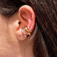 Ear cuff a tre in 3 colori