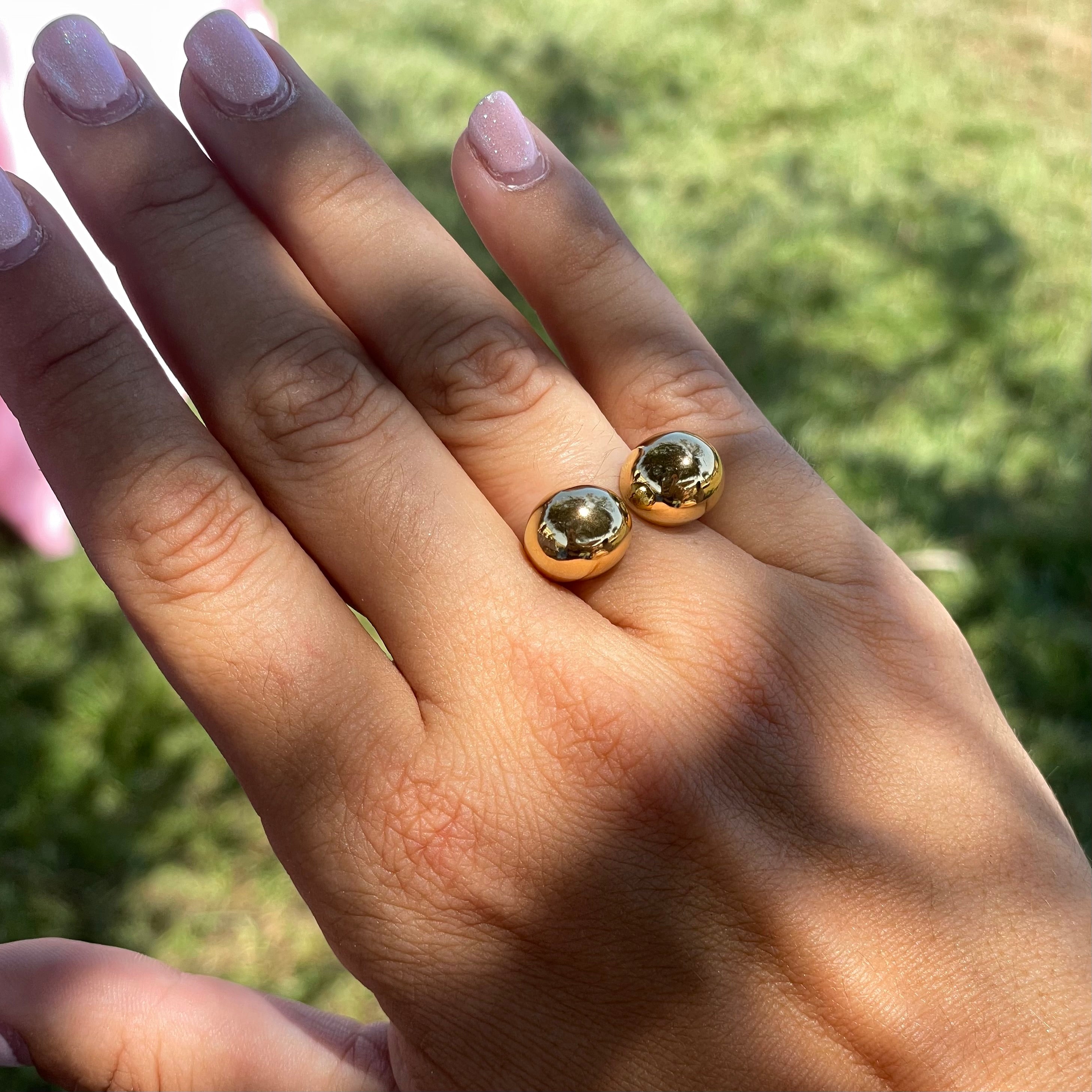 Anello bold double in 2 colori