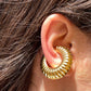 Ear cuff rigato grande doppio in 2 colori