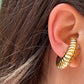 Ear cuff rigato grande doppio in 2 colori
