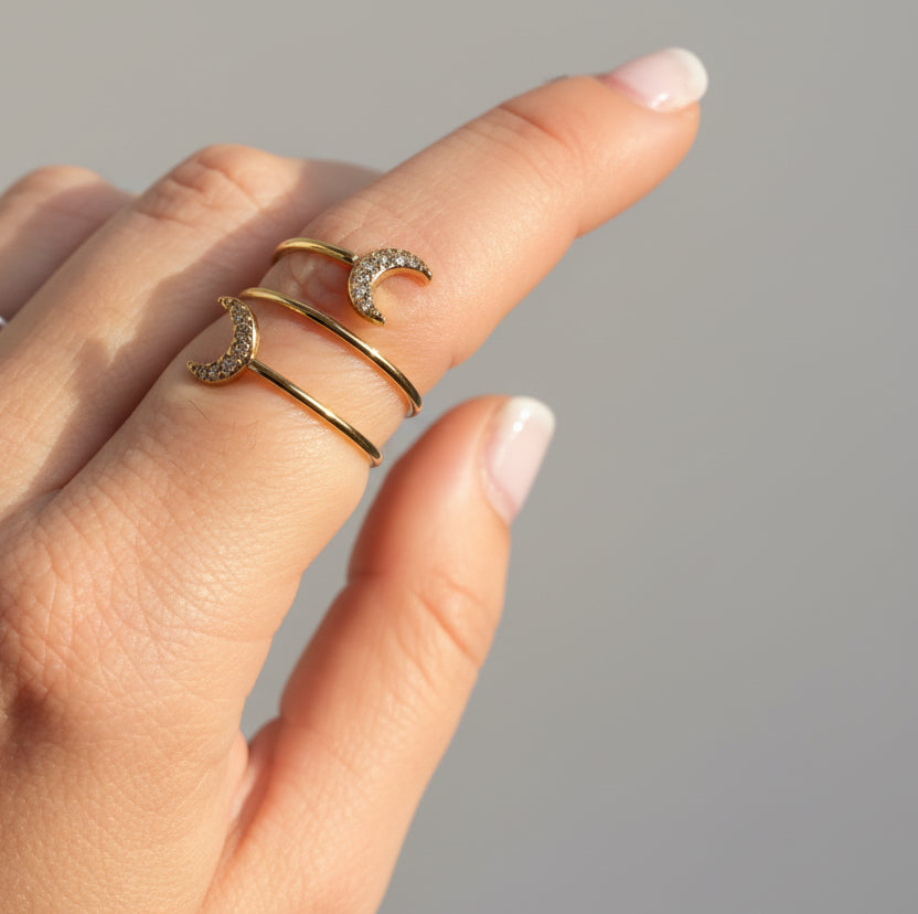Anello lune sparkling