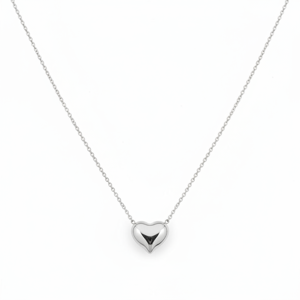 Collana cuore bombato in 2 colori