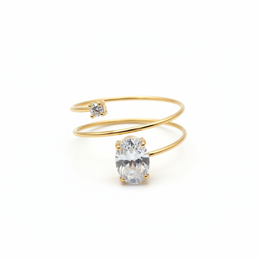 Anello oval sparkling