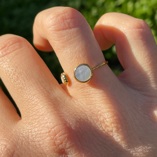 Anello sfere perlato